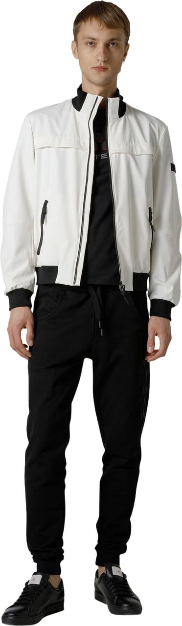 Peuterey Smooth bomber jacket in stretch fabric Wit