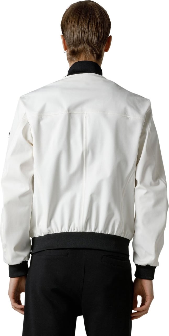 Peuterey Smooth bomber jacket in stretch fabric Wit