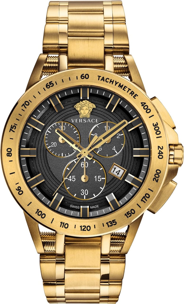 Versace VE3E00821 Sport Tech heren horloge 45 mm Zwart