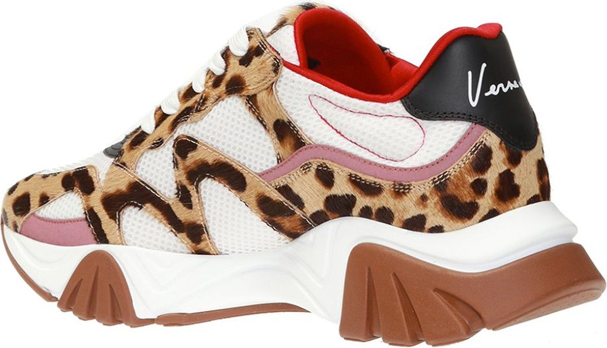 Versace Versace Squalo Leopard Sneakers Beige
