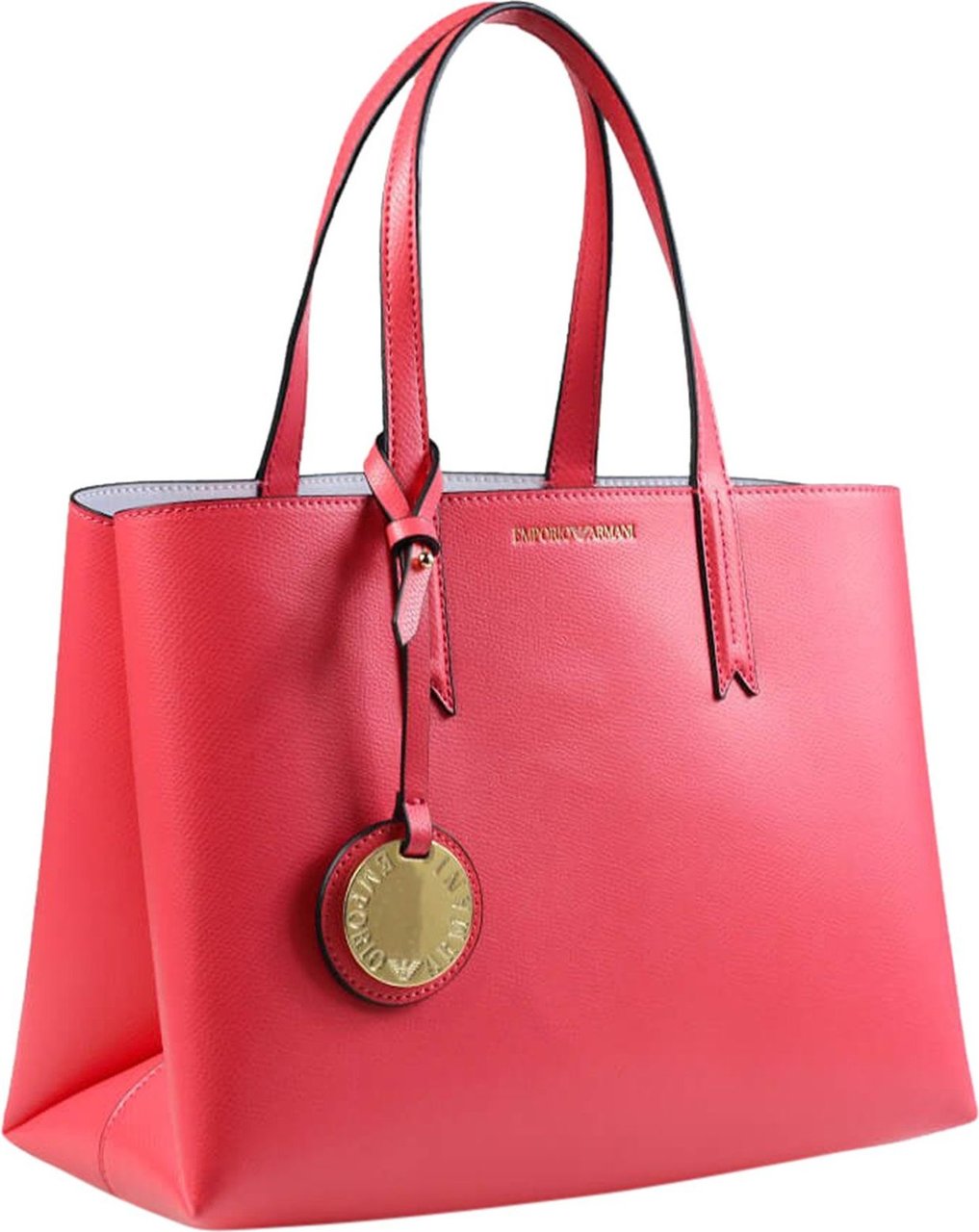 Emporio Armani Coral Faux Leather Handbag Pink Roze