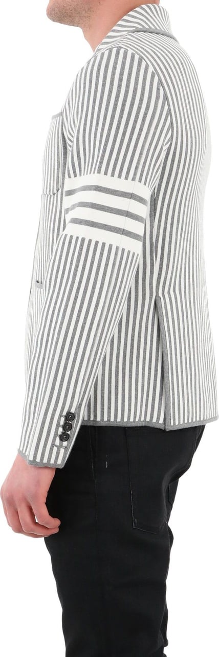 Thom Browne Striped Jacket Grijs