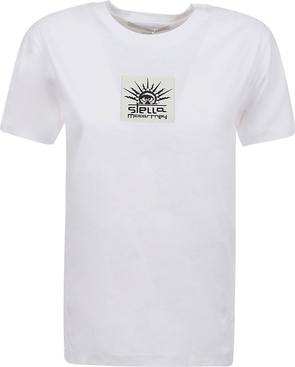 Stella McCartney Logo Label T-Shirt Jersey Wit
