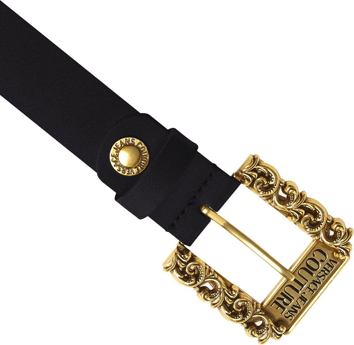 Versace Versace Jeans Couture Baroque Buckle Belt Zwart