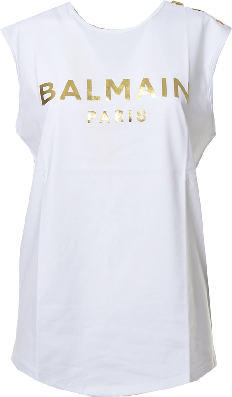 Balmain T-shirts And Polos White Wit