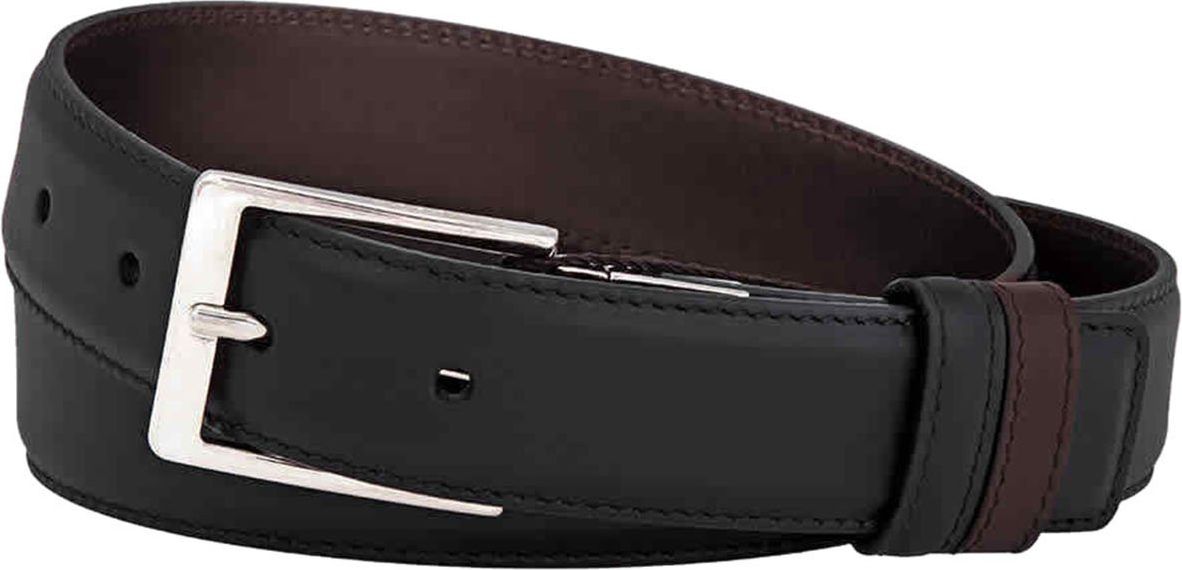 Gucci Gucci Reverse Belt Black / Cocoa Man Leather Saddlery Mod. 387041 BGHIN 1062 Zwart