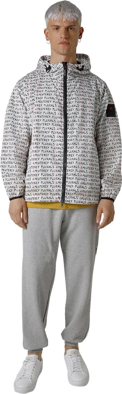 Peuterey Bomber jacket with all-over digital print Wit