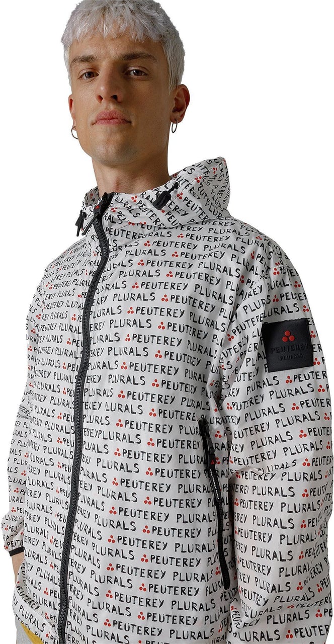 Peuterey Bomber jacket with all-over digital print Wit