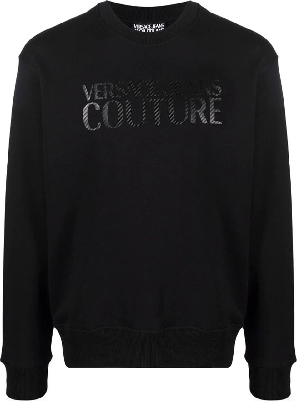 Versace Jeans Couture Black Man Sweatshirt Zwart