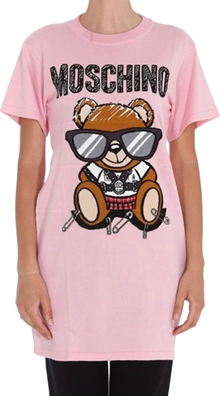 Moschino Moschino Couture Teddy Bear Knit Dress Roze