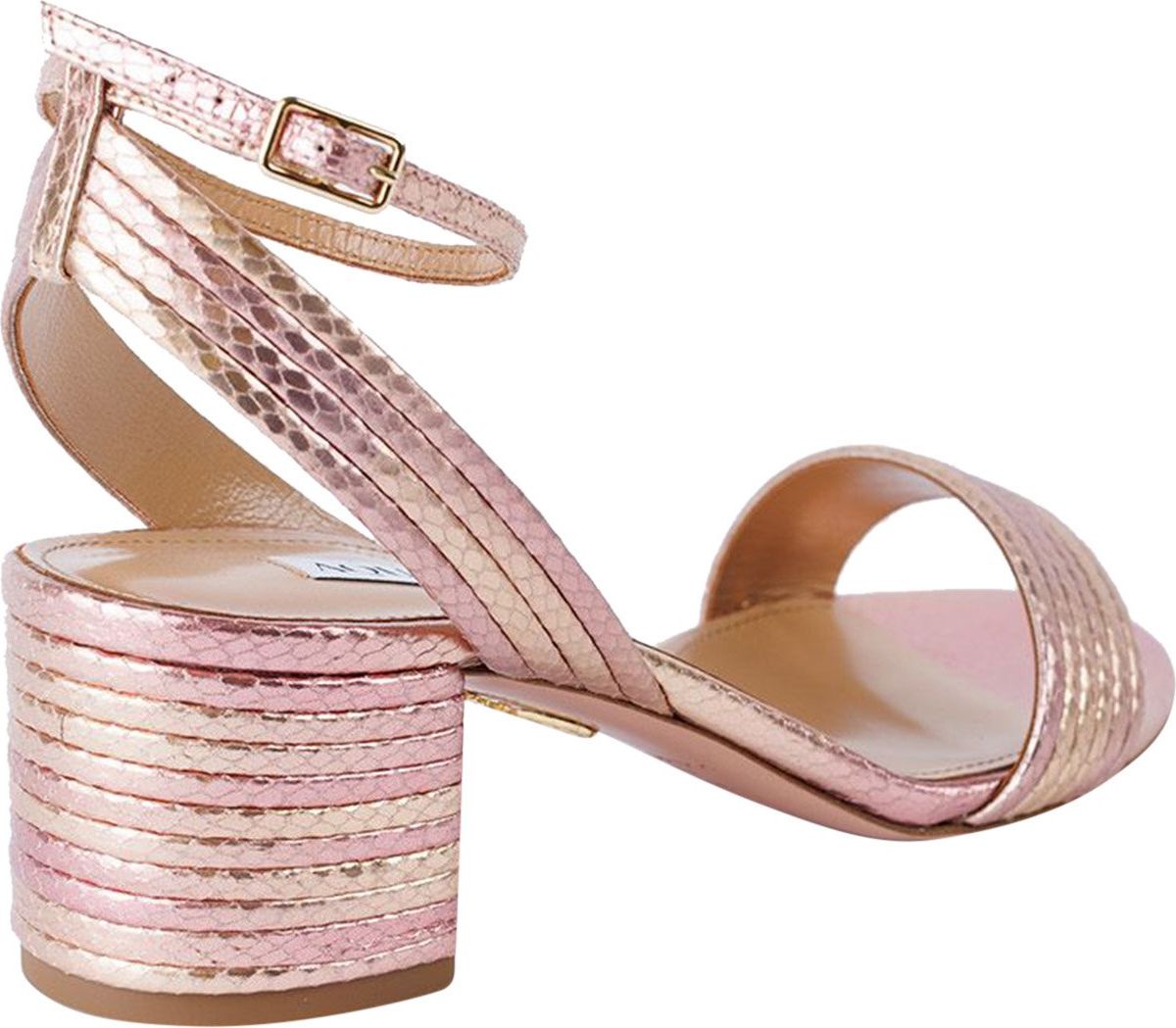 Aquazzura Sundance Sandals In Pale Pink Roze
