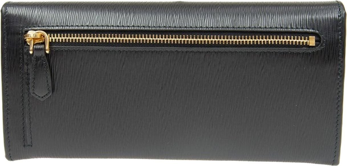 Prada Prada Woman's Flap Wallet Calf Leather Mod.1MH132 2DDU F0002 00 Zwart