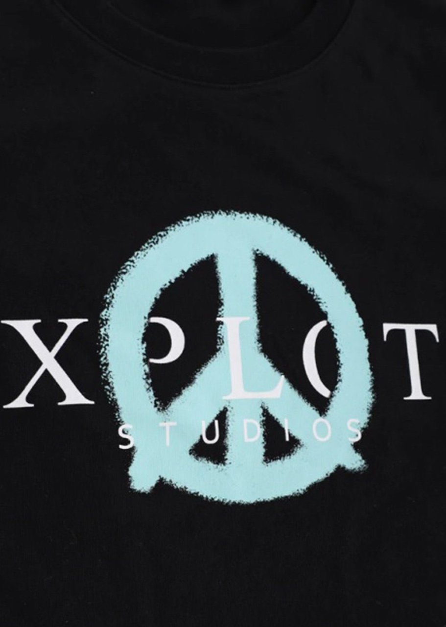 XPLCT Studios Peace Tee Shirt Senior Black Zwart