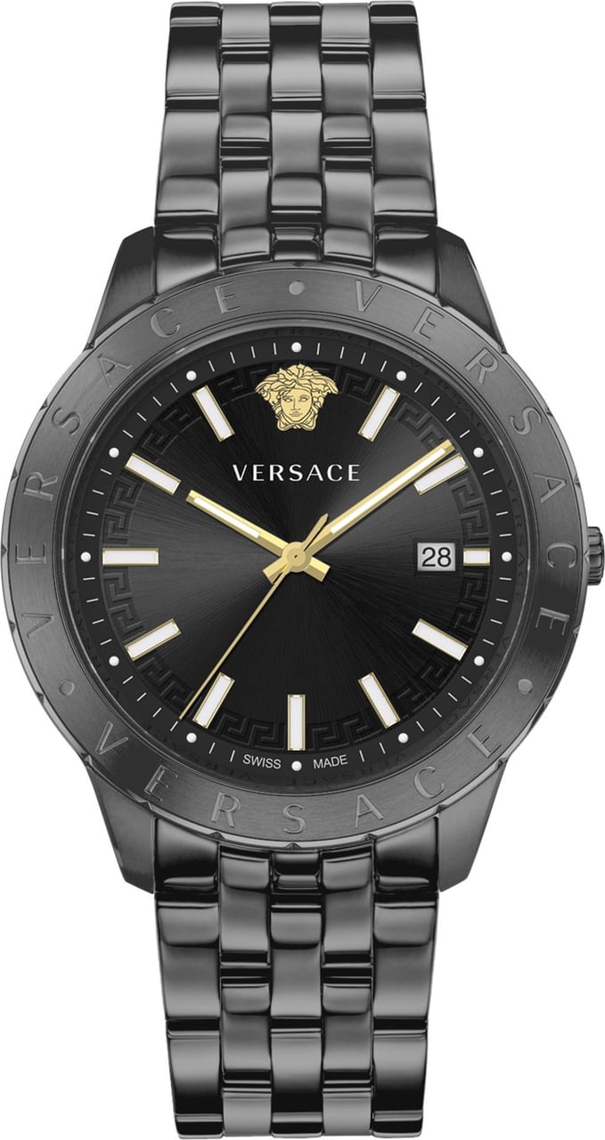 Versace VE2C00621 Univers heren horloge 43 mm Zwart
