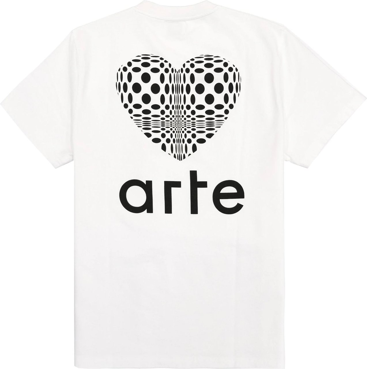 Arte Antwerp T-shirt Man Tzara Back Heart Ss22.109t.wht Wit