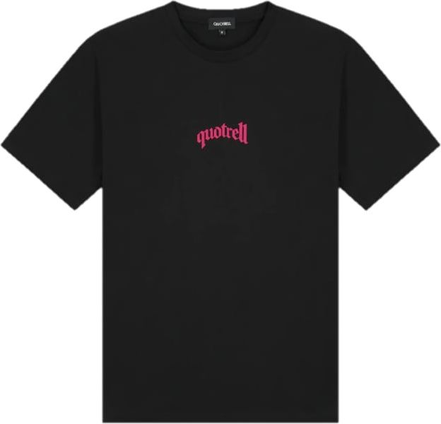 Quotrell Global Unity T-Shirt Black/Fuchsia Zwart