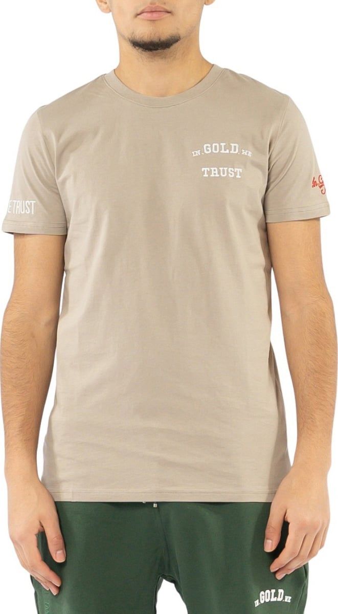 In Gold We Trust The Pusha T-shirt Beige