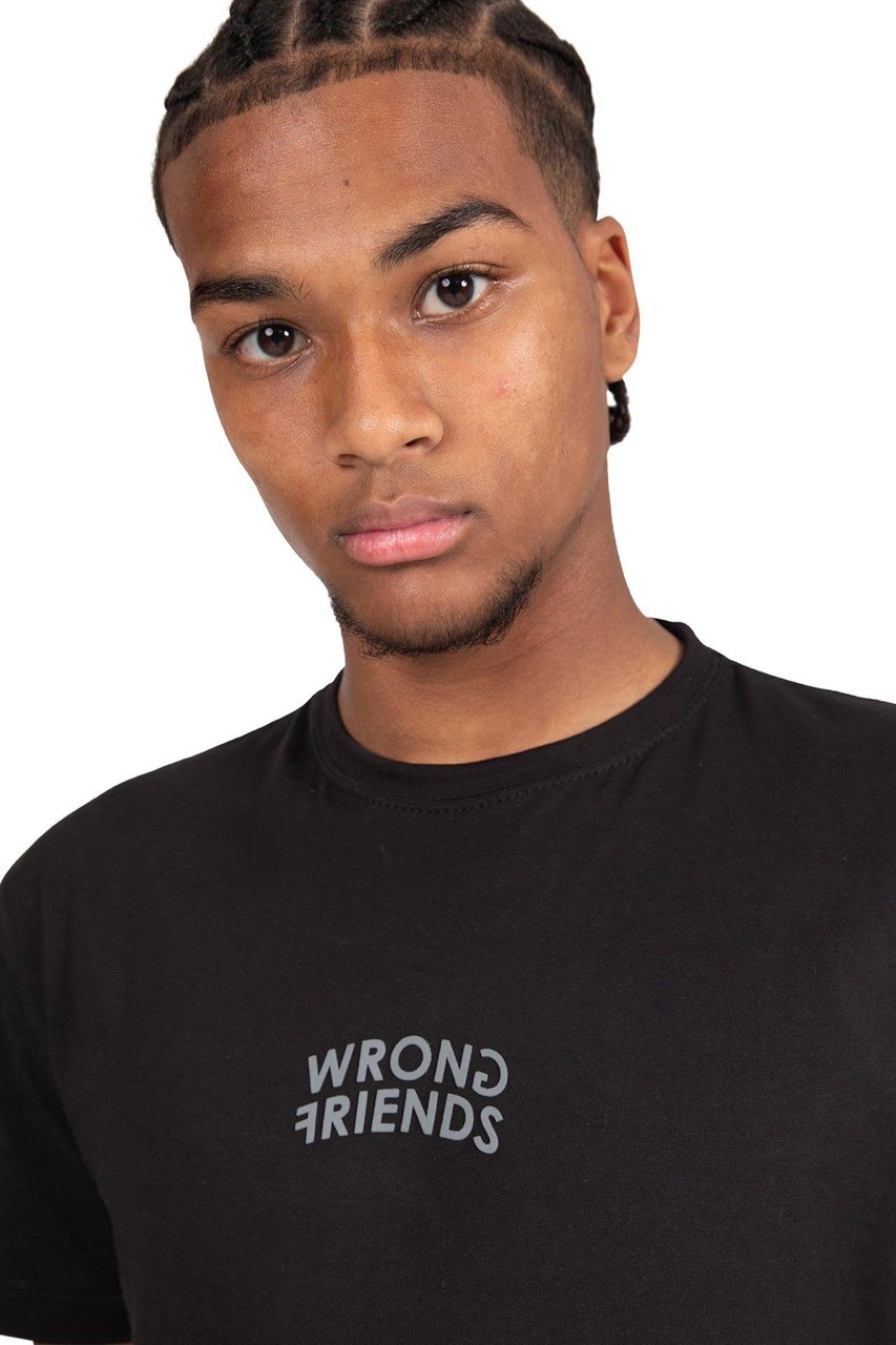 Wrong Friends Orlando t-shirt zwart Zwart