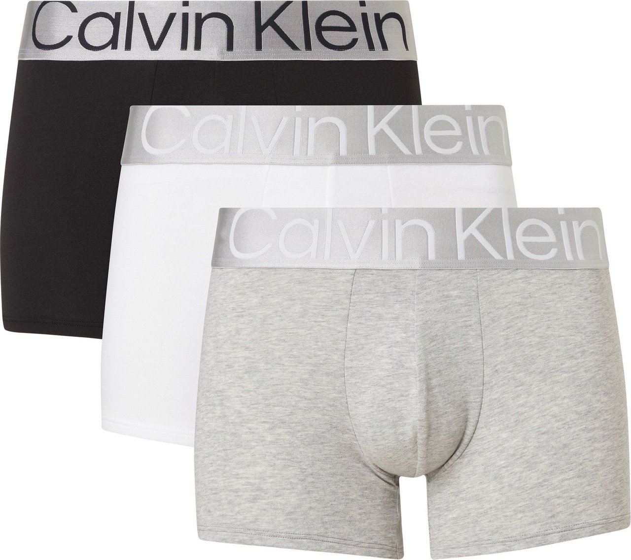 Calvin Klein Boxershorts 3-pack Grijs Wit Zwart Grijs