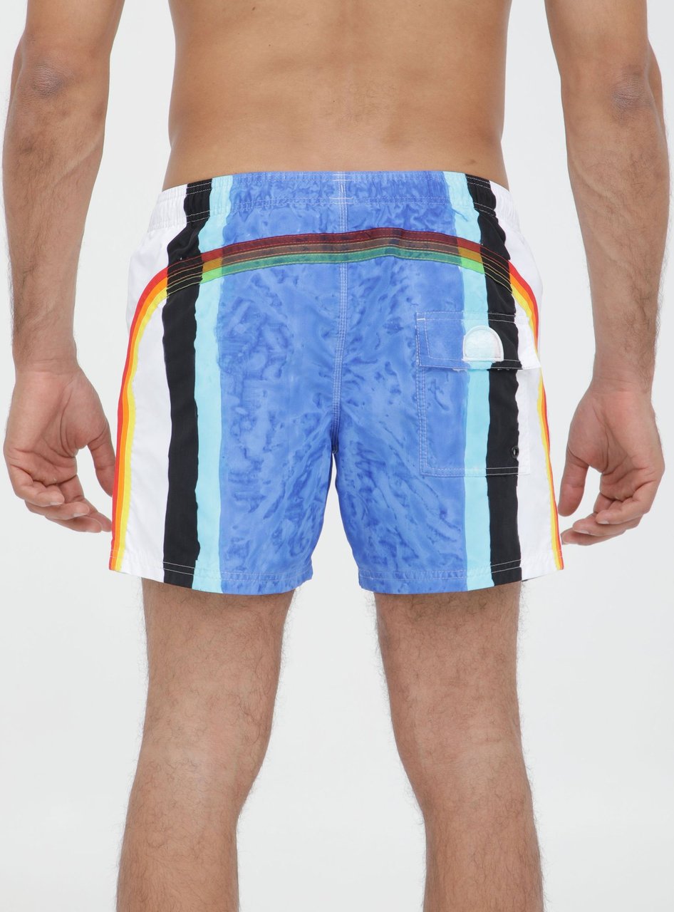 Sundek Multicolor Swim Shorts Blauw
