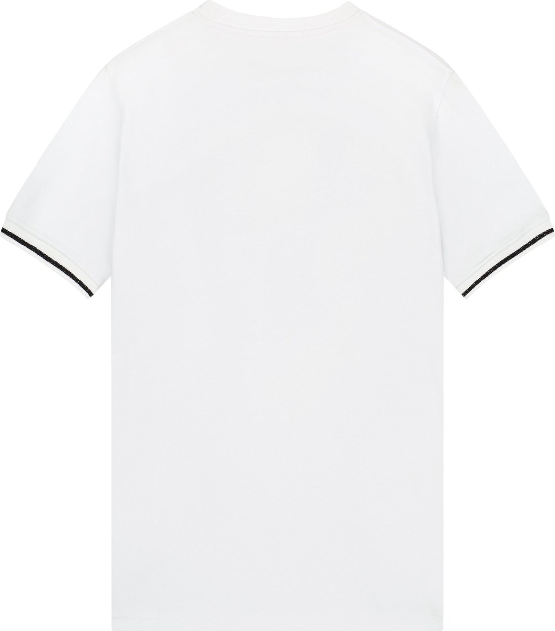 Malelions Striped T-Shirt - White/Black White