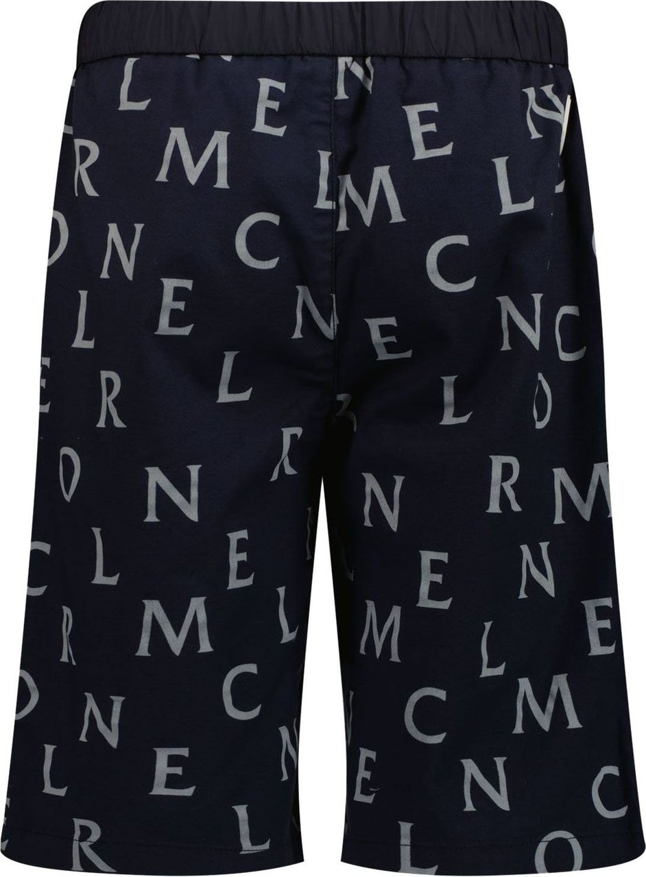 Moncler Moncler H19542B00003595XM kinder shorts navy Blauw