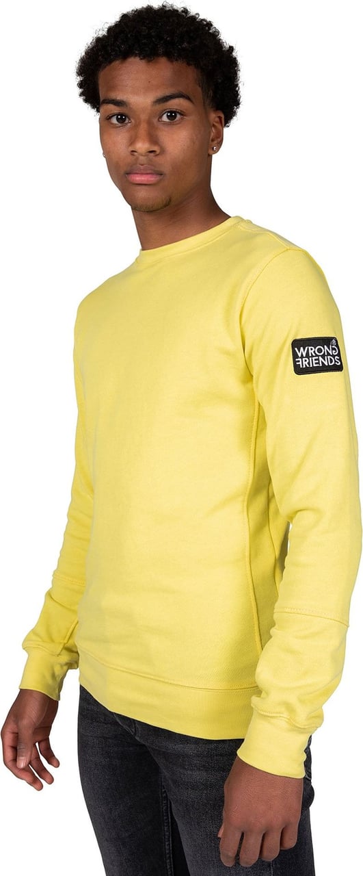 Wrong Friends Leon crewneck sweater geel Geel