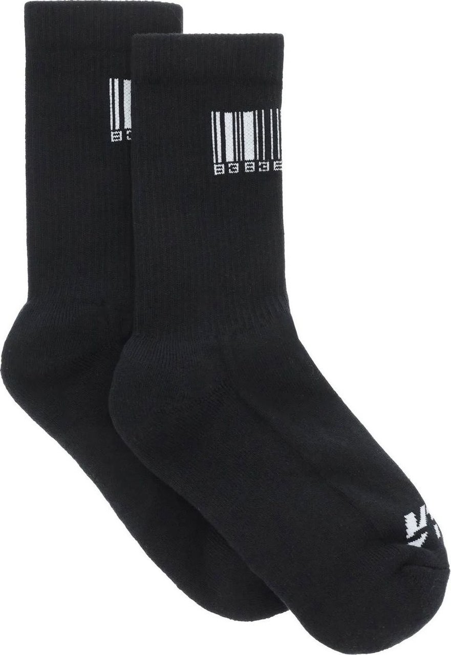 Vetements Bar code socks Zwart