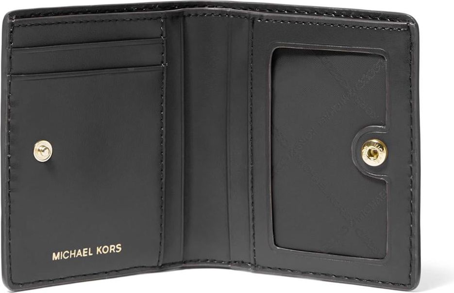Michael Kors Izzy Pebbled Billfold Wallet Zwart