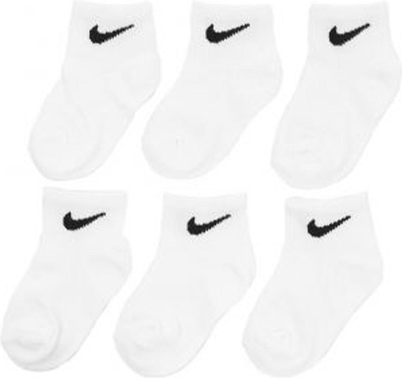 Nike Socks Kid 6 Pack Quarter Rn0029.001 Wit