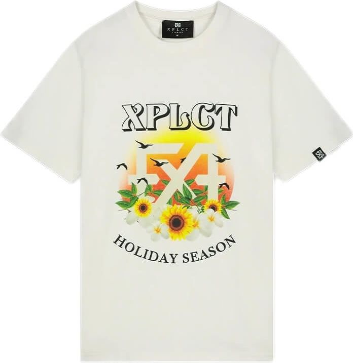 XPLCT Studios Holiday T-Shirt Off White Wit