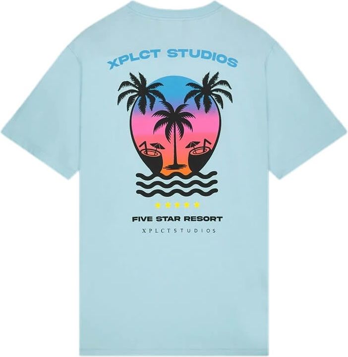 XPLCT Studios Island T-Shirt Blue Blauw