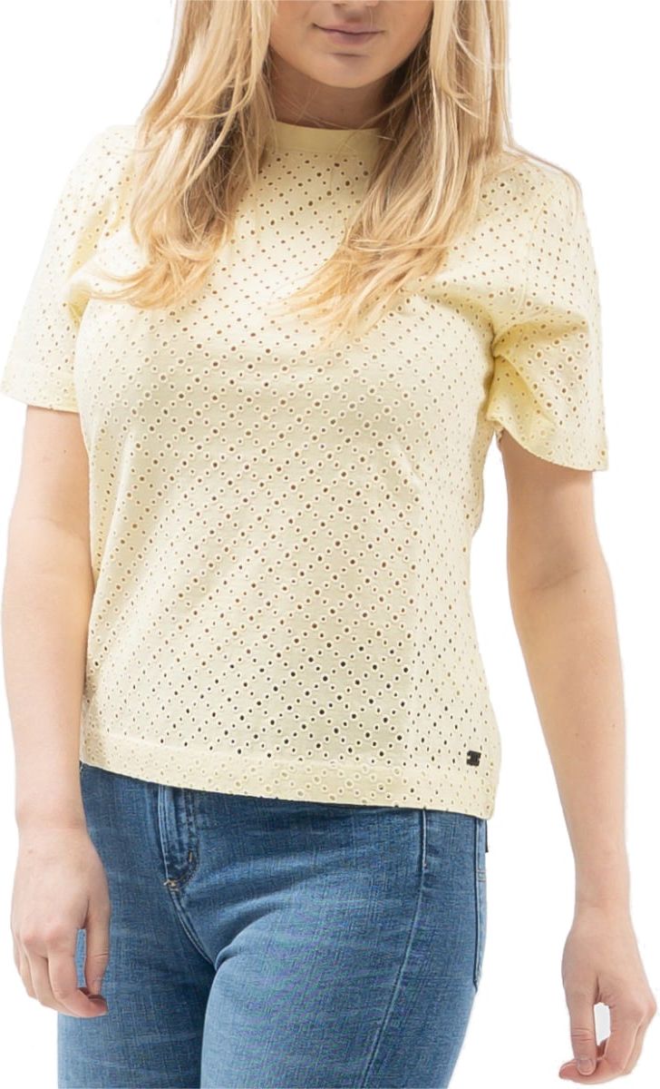 Nikkie Broderie Anglaise T-Shirt Yellow