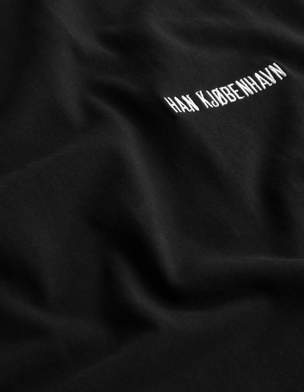 Han Kjøbenhavn T-Shirt Casual Logo Nera in Cotone Zwart