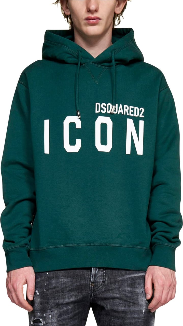 Dsquared2 logo-print hoodie Groen