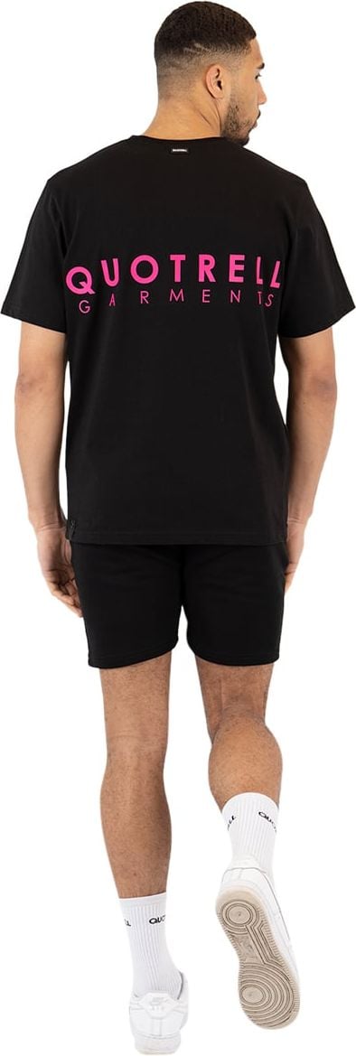 Quotrell Fusa T-shirt | Black / Fuchsia Zwart