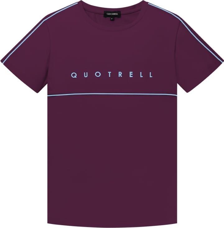 Quotrell Basic Striped T-shirt | Bordeaux/light Blue Rood