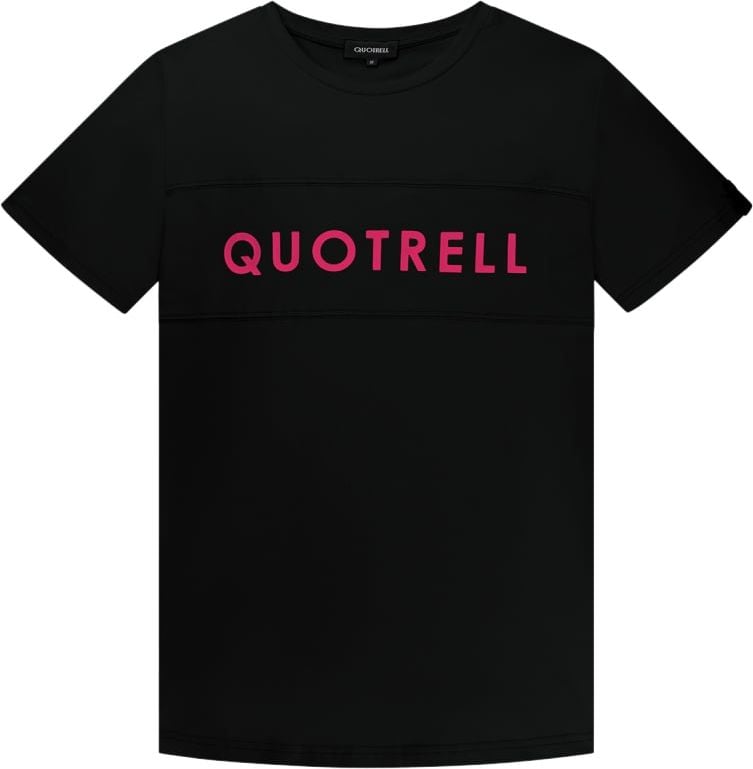 Quotrell San Jose T-shirt | Black / Fuchsia Zwart