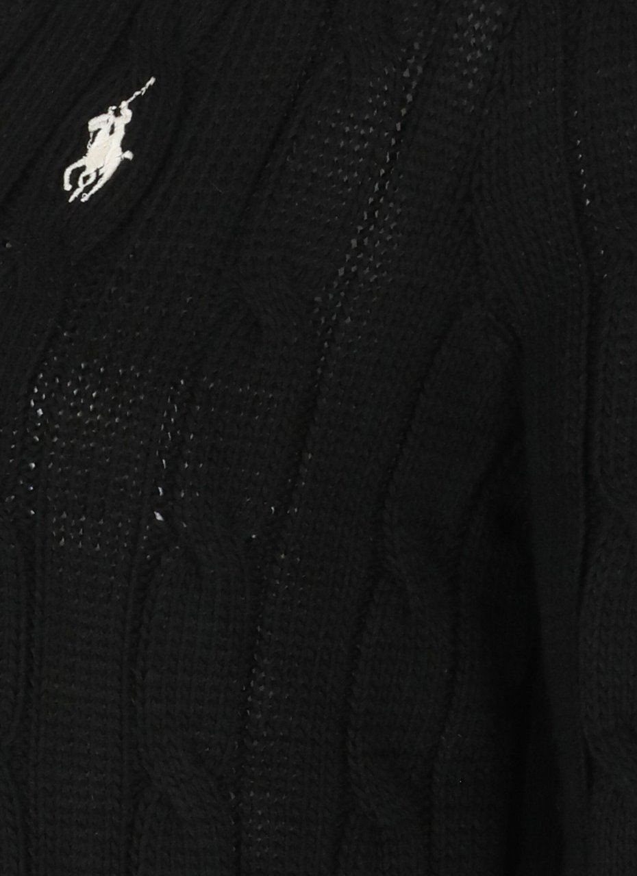 Ralph Lauren Sweaters Polo Black/white Zwart