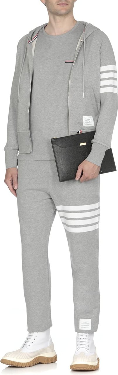 Thom Browne Trousers Grey Grey Zwart