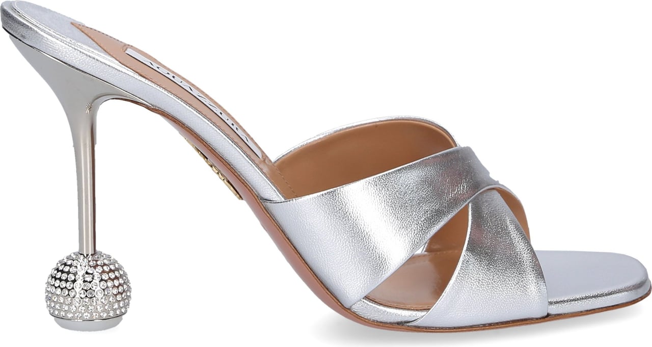 Aquazzura Women Wedding Shoes YES DARLING Calfskin - Diamond Grijs
