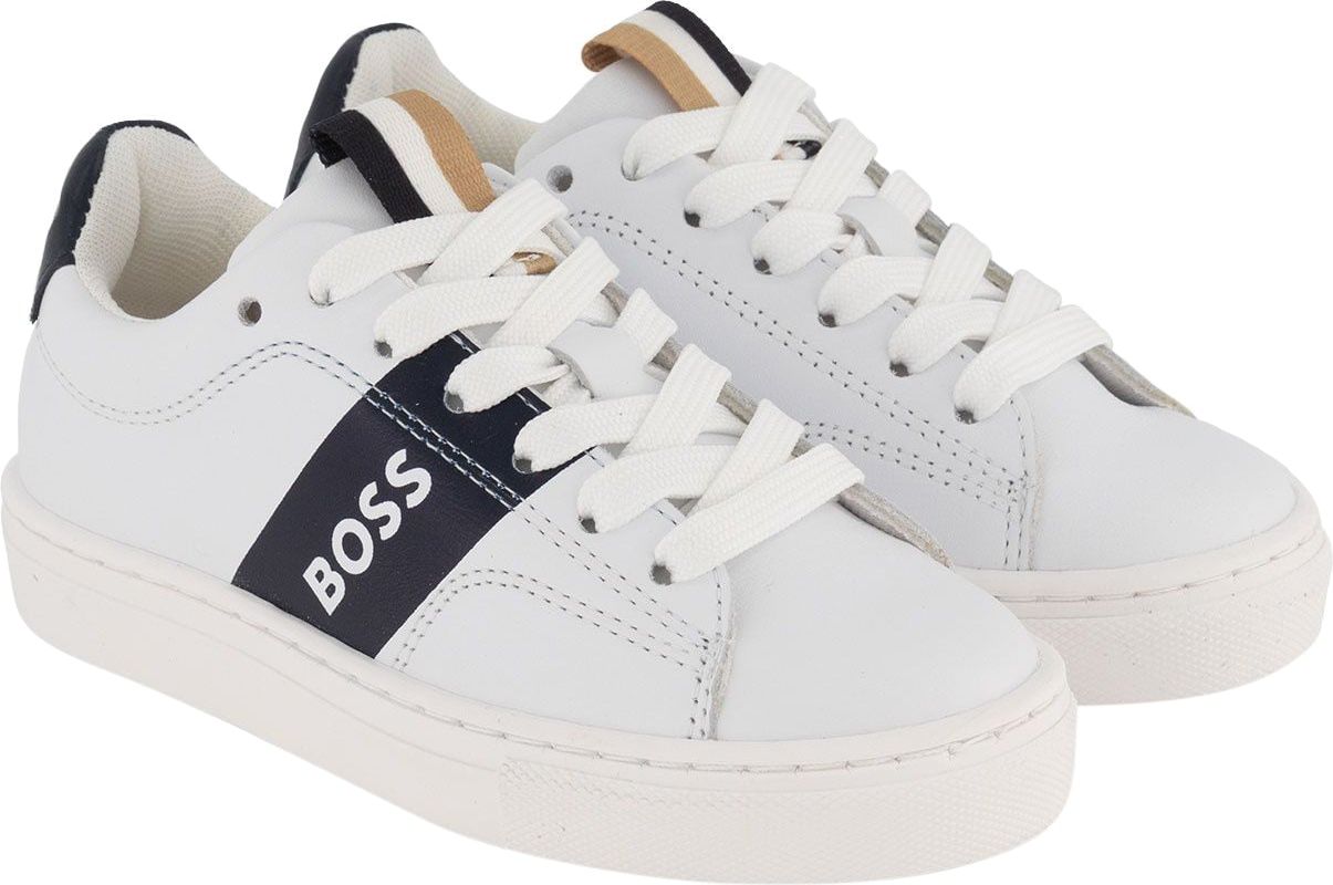 Hugo Boss Boss J29317 kindersneakers wit Wit