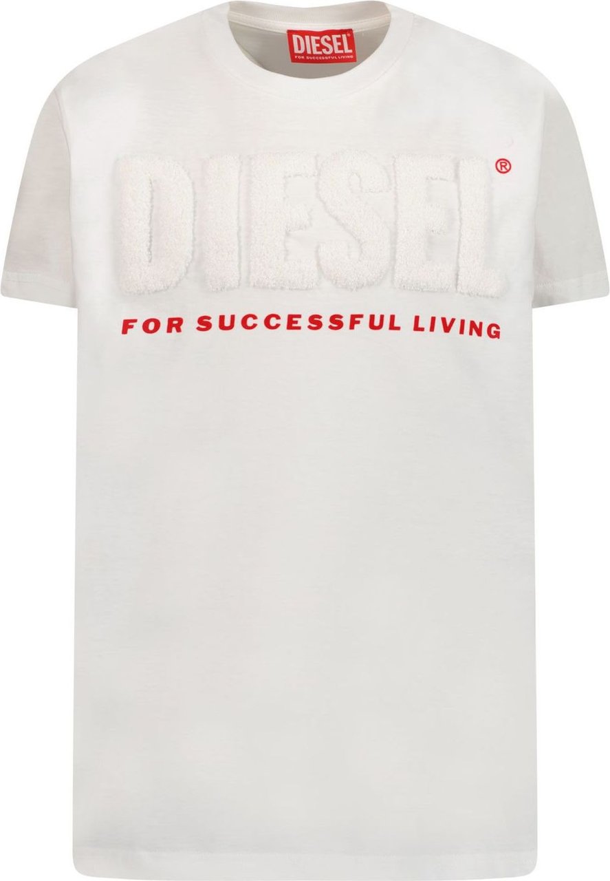 Diesel Diesel J00949 kinder t-shirt wit Wit