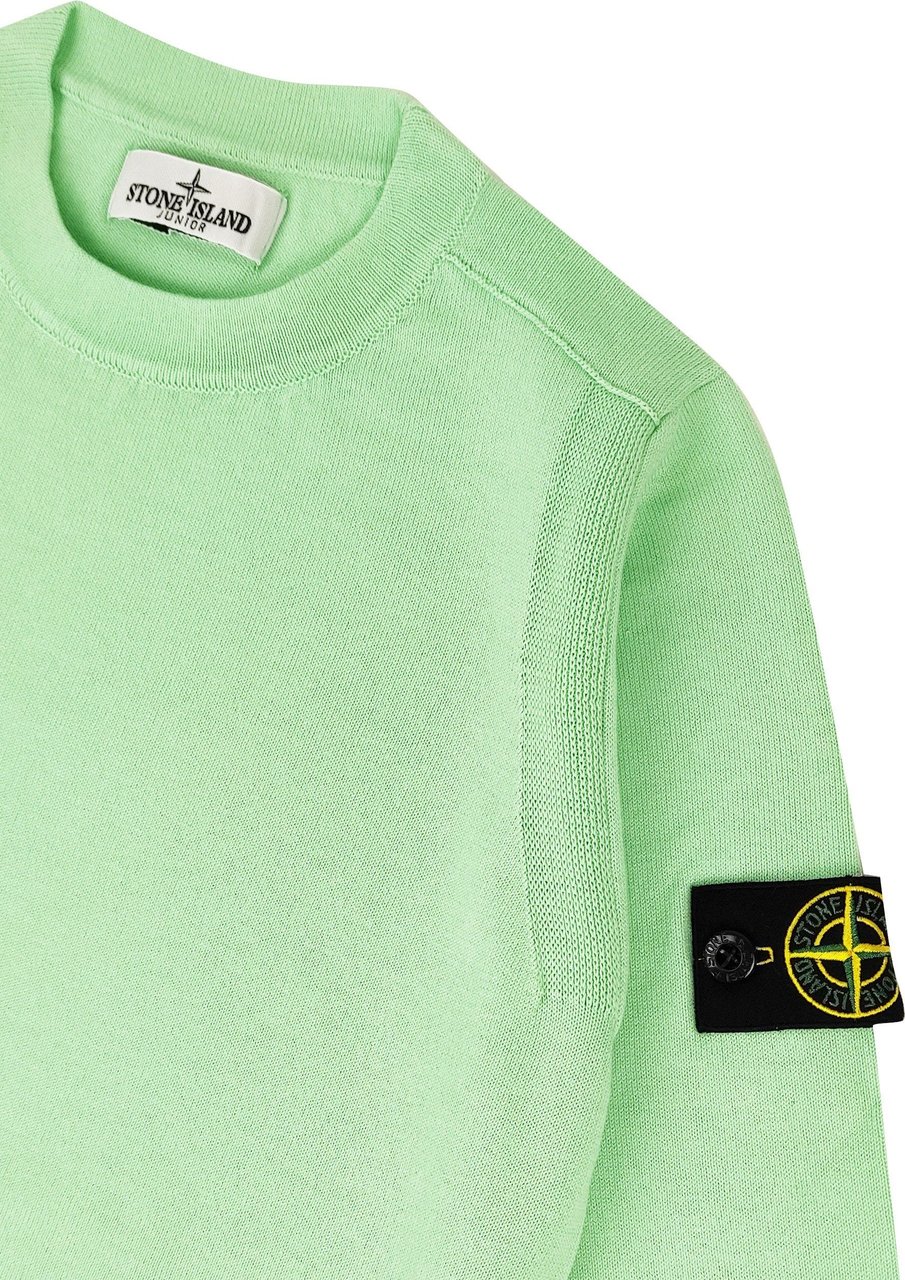 Stone Island Junior Green Boy Sweater Groen