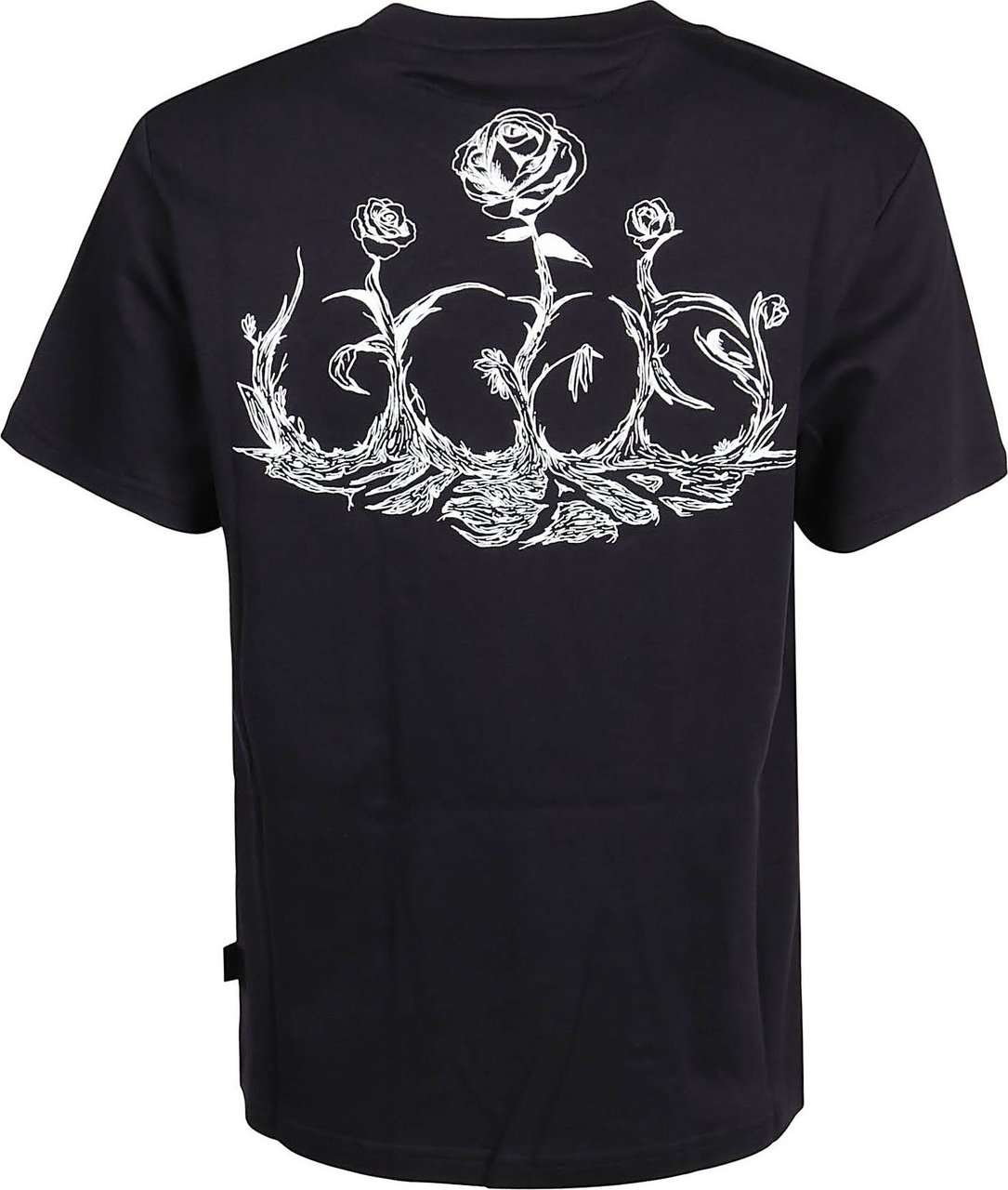 GCDS Roses Logo Regular T-shirt Black Zwart