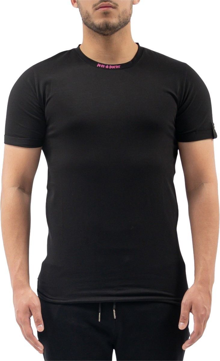 Quotrell Wing T-Shirt Black/Fuchsia Senior Zwart