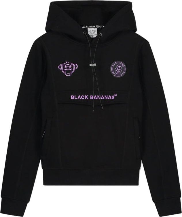 Black Bananas Anorak Legacy Hoodie Dames Black/Purple Zwart