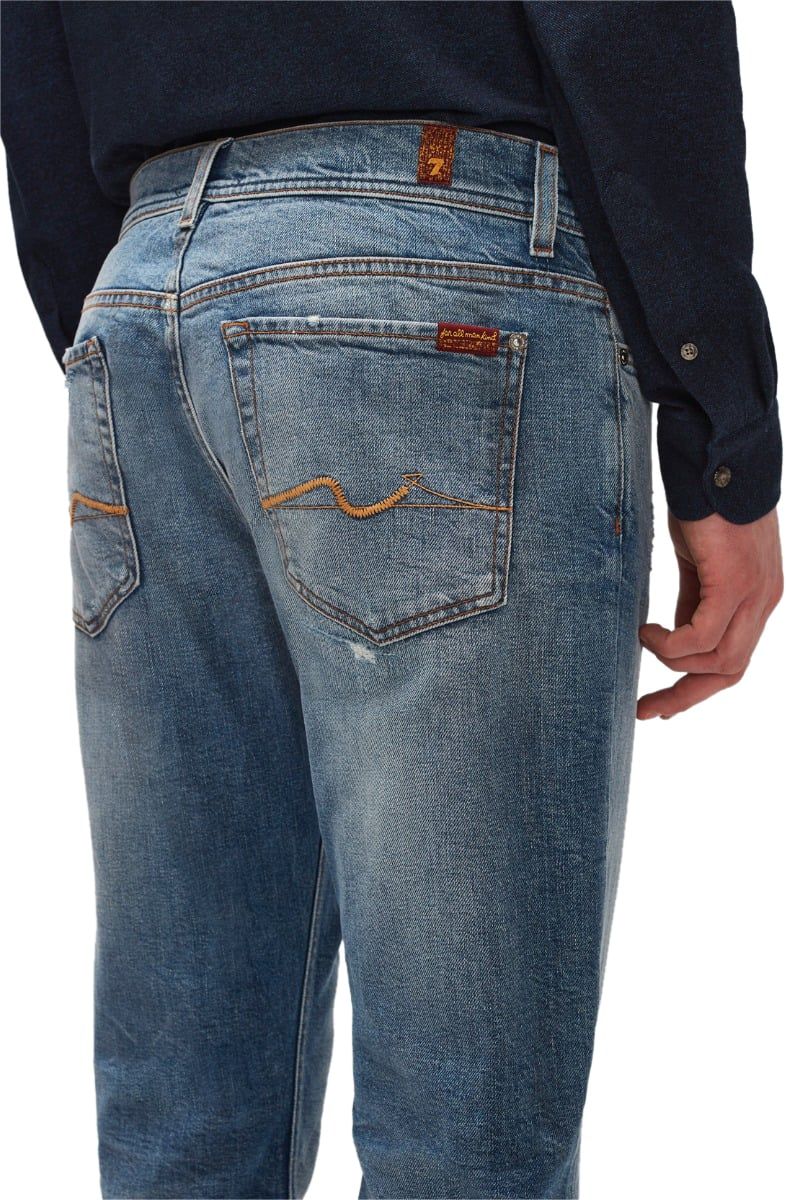 7 For All Mankind Paxtyn Handpicked Blue Jeans Blauw