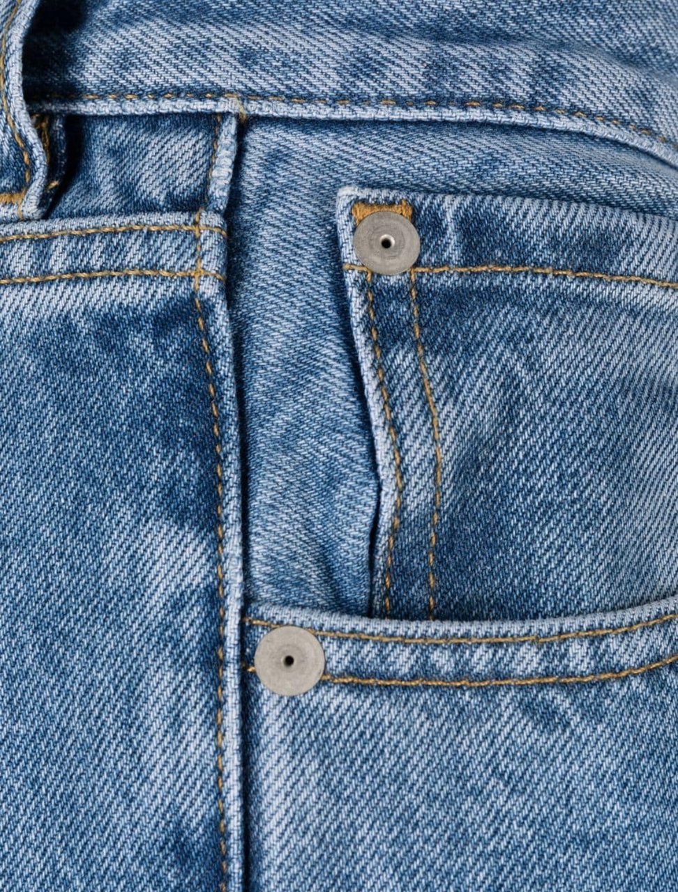 Maison Margiela Vintage Wash Denim Jeans Stitches On Back Blauw