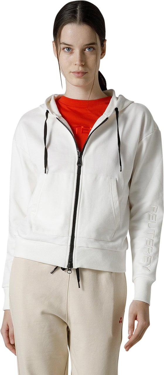 Peuterey Basic sweatshirt with hood and zip Wit